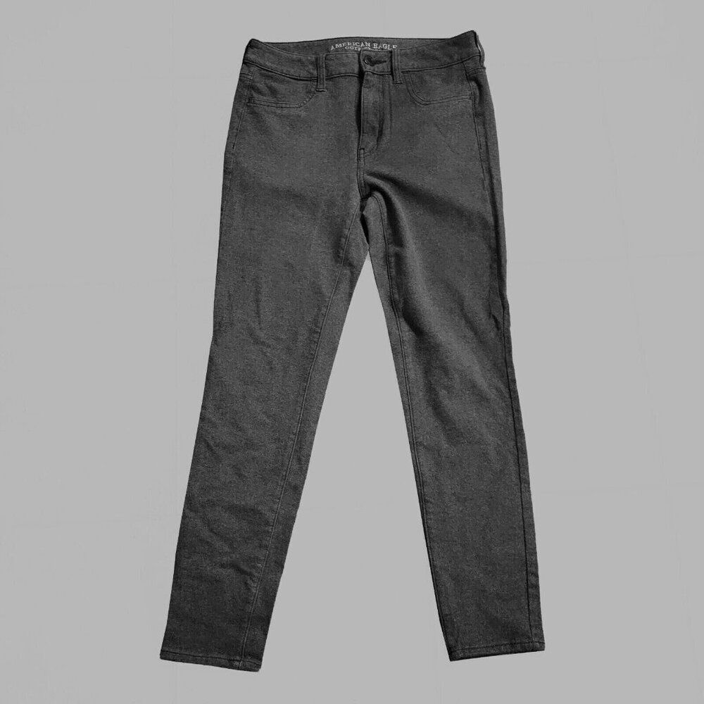 American Eagle Outfitters Womens Jegging 8 Regular Super Stretch Hi Res Gray